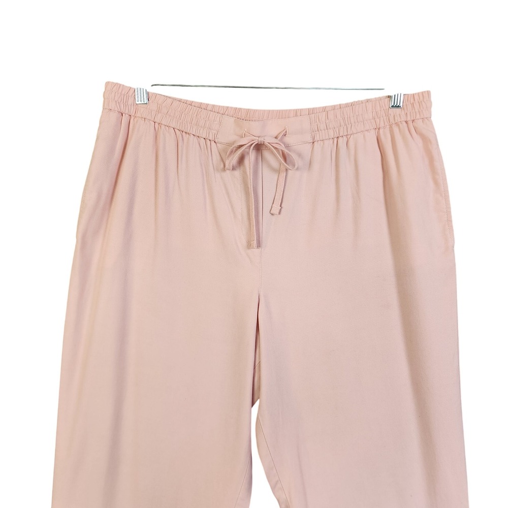 Talbots Womens The Easy Drawstring Pant Size XL Pink Lyocell Drawstring Waist - Picture 3 of 13